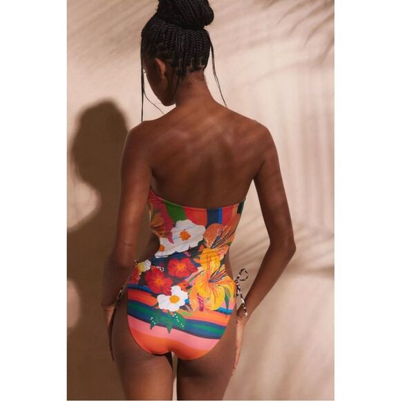 Free People Its Now Cool Loro Strapless One Piece Swimsuit Cutout Small NEW NWT - Picture 12 of 12